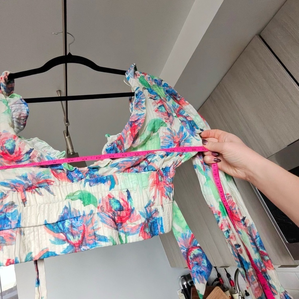 Anthropologie Floral Banded Blouse Size XS - Picture 13 of 15
